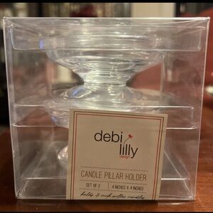Pair of Debi Lilly Footed Candle Pillar Holders